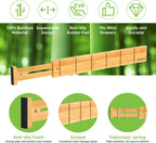 ANTOWIN 4 Pack Expandable Drawer Dividers, 2.2'' High, Extend from 17'' to 22'', Dresser Drawer Organizers, Bamboo Separators for Kitchen, Bedroom, Office, Bathroom, with 12 Pack Divider Inserts