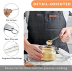 12PCS Measuring Cups and Spoons Set, 7 Stainless Steel Nesting Measuring Cups & 5 Mini Measuring Spoons for Cooking Baking, Dry and Liquid Ingredients Measurement