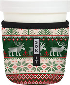 Sok It IceCreamSok Insulated Neoprene Cover (Holiday Sweater, Tapered Ice Cream Pints)