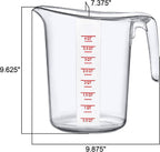 Amazing Abby - Melissa - 128-Ounce Plastic Measuring Pitcher (1-Pack), 16-Cup (4-Quart) Food-Grade Measuring Jug, Unbreakable, Stackable, Dishwasher-Safe, Great for Oil, Vinegar, Flour, and More