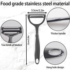 Julian Peeler for Vegetable, Multifunctional Vegetable Cutter Set – Stainless Steel Double-Layer Slicer with Julienne Peeler for Cabbage, Carrots, Potatoes – Kitchen Prep Tool Combo