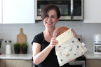2 XL Beeswax Bread Bags for Homemade Sourdough, Produce, Sandwiches & Lunchbox Use - Reusable Bread Storage Bags, Washable (2-Pack)