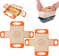 2 Pcs Reusable Silicone Bread Loaf Pan Liners, Food-Grade Silicone Bread Baking Mat with 4 Handles, Non-Stick & Heat Resistant Loaf Pan Lifters, Sourdough Sling for 9x5" or 1.5Lb Loaf Pans (Orange)