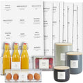 Talented Kitchen 157 Minimalist Style Fridge and Pantry Labels for Containers - Preprinted Kitchen and Refrigerator Organization Stickers for Jars, Food Containers (Black Print on White Matte Backing)