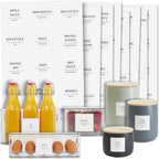 Talented Kitchen 157 Minimalist Style Fridge and Pantry Labels for Containers - Preprinted Kitchen and Refrigerator Organization Stickers for Jars, Food Containers (Black Print on White Matte Backing)
