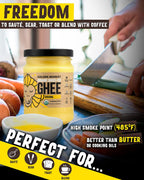 GOLDEN MONKEY Organic Ghee Butter – Grass Fed Clarified Butter for Cooking, Baking, Keto & Gut Health – Ghee Butter Organic Grass Fed from Small Farms – Smooth Spread with High Smoke Point (8oz)