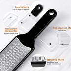 LHS Cheese Grater Ribbon Blade for Hard Cheese, Apple, Carrot, Zucchini and Chocolate, Stainless Steel Kitchen Tool Grater