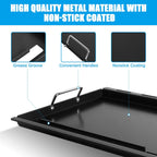 Full-Size Griddle Inserts for Weber Spirit 200 Series Gas Grills, Flat Top Griddle Replacement for Weber Spirit I & II E-210 S-210 E-220 S-220 Series, Carbon steel