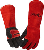16 Inch Welding Gloves Heat Resistant 932°F for MIG/TIG/Stick Welding/Forging (M)