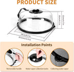 Microwave Splatter Cover, Microwave Cover with Water Steamer, 10 Inch Plate Covers with Integrated Handle Splatter Guard, Kitchen Gadgets & Accessories, House Essentials for Gift-Black