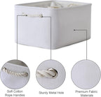 TheWarmHome Storage Basket for Gifts Empty - X Large - 3 Pack 17.7L×13.8W×9.8H in Collapsible Storage Bin for Shelves, Toy Box Storage for Gifts Book Laundry (White)