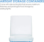 Vtopmart Food Storage Containers 2.5L / 84.5oz, 4 Pieces BPA Free Plastic Airtight Canister for Flour, Sugar, Baking Supplies, with 4 Measuring Cups and 24 Labels, Blue