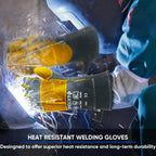 TICONN Welding Gloves, 16 IN L/XL/XXL 1000°F Heat-Resistant Fireproof Leather Gloves for Welders, Stick, Forge, Mig, Tig, BBQ