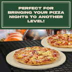 Concord Pizza Stone (2 Pack) with Cordierite Heatwell Technology. Pizza and Bread Baking, Grilling Stone. Durable and Safe (15" Round)