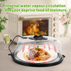 Microwave Splatter Cover, Microwave Cover with Water Steamer, 10 Inch Plate Covers with Integrated Handle Splatter Guard, Kitchen Gadgets & Accessories, House Essentials for Gift-Black
