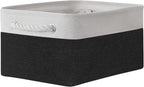 TheWarmHome Storage Bins for Shelves - 1 Pack 13.8x9.7x6.7 inch Storage Basket for Organizing for Closet Organizer Cubes Laundry Cloth Nursery (White & Black)