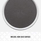 Copco Basics Non-Skid Pantry Cabinet Lazy Susan Turntable, 12-Inch, White/Gray, 1 Count (Pack of 1)