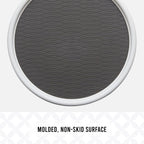 Copco Basics Non-Skid Pantry Cabinet Lazy Susan Turntable, 12-Inch, White/Gray (Pack of 2)