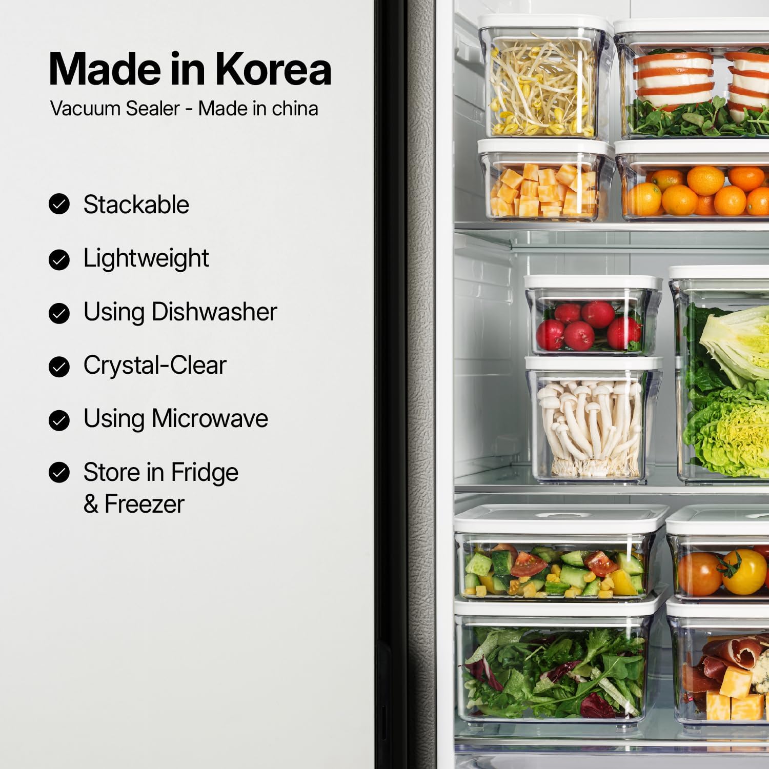 Premium Airtight Food Storage Containers, Rectangular 2PC-SET(2.11qt), Smart One-Click Seal Lid, 100% Leak Proof, Keep Food Fresh Longer, BPA-FREE, Dishwasher/Freezer & Microwave Safe