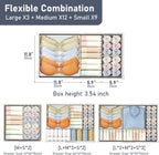 DIMJ Drawer Organizer Clothes 24 Pack - Foldable Baby Organizers and Storage & Dresser Organizer for Bedroom, Closet - Nursery Organization Dresser Dividers for underwear, Sock,Bra, Belt, Tie, White