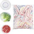 Homelove Plastic Bowl Covers Dish Cover Food Cover, 100pcs Reusable Elastic Stretch Fresh Keeping Covers, Kitchen Dining Cookware Canning Lids Food Bags, Universal Kitchen Plastic Wrap [Colorful]