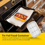 40 Pack 1.5 LB 7.2"×5"×1.8" Small Aluminum Pans with Lids Heavy Duty - 24oz Tin Foil Food Containers with Lids, Disposable Tin Foil Pans with Lids for Baking, Meal Prep, Freezer and Takeout