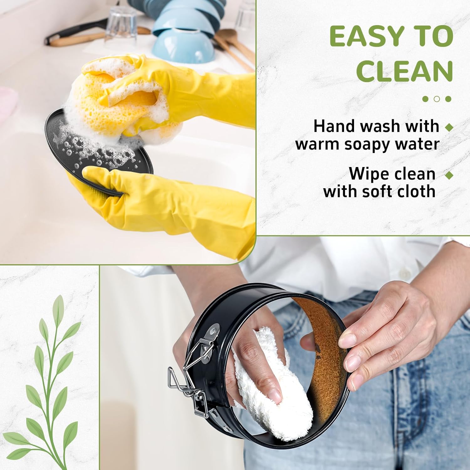 Springform Pan Set of 3 Pcs (4"/7"/9"), Non-stick Cheesecake Pans with Removable Bottom, Round Spring Form Cake Pans Set for Cheesecake, Cheese Cake Pans For Baking