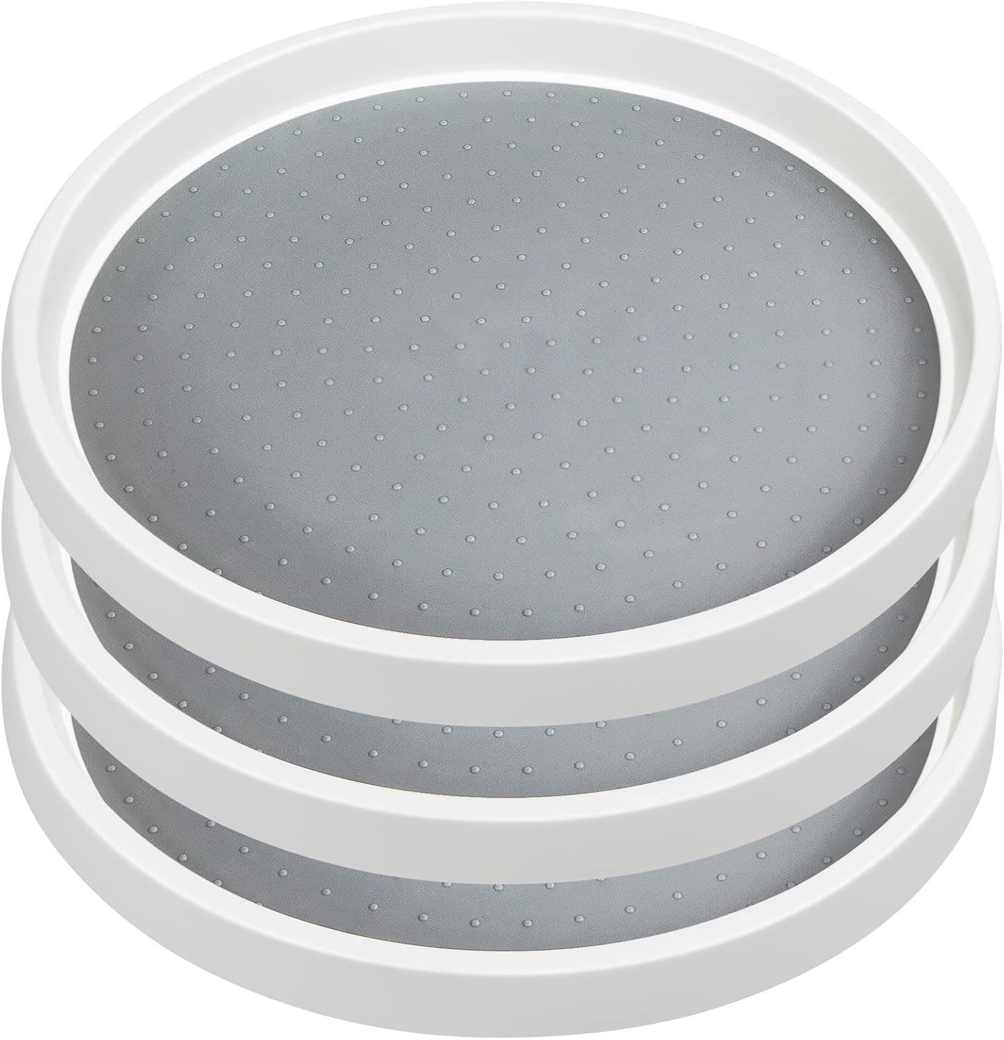 3Pack Non Skid Lazy Susan Turntable,Single Round Rotating Kitchen Spice Organizer for cabinets,Pantry, Bathroom, Refrigerator (12Inch)