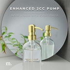 MaisoNovo Soap Dispenser 3-Piece Set | 16.9oz Clear Bottles with Gold Stainless Steel Pumps