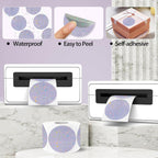 2''Holographic Thermal Label,Round Self-Adhesive Direct Thermal Label,Thermal Stickers for DIY Logo Design,Name Tag (300/Roll Purple Starry Sky