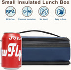 FlowFly Small Insulated Lunch box Portable Soft Bag Mini Cooler Thermal Meal Tote Kit with Handle for Work & School, Cyan
