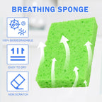 YoleShy 48 Pack Sponges Kitchen Natural Compressed Cellulose Sponges Durable Dish Sponge for Cleaning & DIY for Kids Reusable