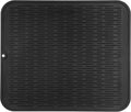 Silicone Dish Drying Mat for Multiple Usage,Easy clean,Eco-friendly,Heat-resistant Silicone Mat for Kitchen Counter or Sink,Refrigerator or Drawer Liner Black 2XL 24 inches x 18 inches