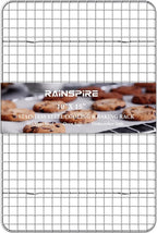 Rainspire Cooling Rack Stainless Steel, Heavy Duty Cooling Racks for Cooking and Baking, Oven Safe Wire Rack for Cooking, Baking Rack for Oven Cooking Fits Jelly Roll Pan, 10" x 15", 1-Pack