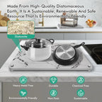 Stone Drying Mat For Kitchen Counter Superb Absorbent Diatomaceous Earth Mats with Non-Slip Feet Quick Dry Stone Dish Drying Pad Dish Pad Multi-Purpose(Marble-LightGray, 15.7" x 11.8")