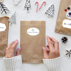 350 PCS Gift Tags Stickers Name Labels Stickers,2" x 1.2" Fancy Shape Stickers Self-Adhesive Handmade Bottle All-Purpose Jar Labels for Presents Cosmetic Decoration Jars Food Craft (White)