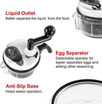 Geedel Hand Food Chopper, Vegetable Quick Chopper Manual Food Processor, Easy To Clean Food Dicer Mincer Mixer Blender, Rotary Onion Cutter for Garlic, Salad, Salsa, Nuts, Meat, Fruit, Ice, etc