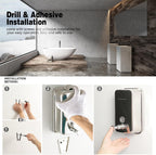 modunful Stainless Steel Soap Dispenser – 27oz Wall Mounted for Family Use, Brushed Nickel, Leak-Proof Pump, Durable Design for Busy Households