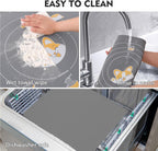 Ourokhome Silicone Baking Mat Sheet and Pastry Dough Cutter, 0.5 Inch Thick 32" X 24" BPA free Silicone Rolling Mat, Non-Stick and Anti-Slip, Dishwasher Safe (Gray)
