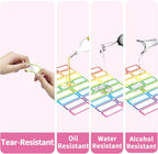 STARLIBOO Colored Labels, Removable Labels Stickers, Self-Adhesive Rectangular Stickers Water/Oil/Tear Resistant for Storage/Classroom/Home (2 Size, 300 Labels)