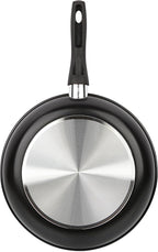 3-Piece Non-Stick Aluminum Skillet Set - Black, Includes 7", 9", and 11" Sizes for Versatile Cooking, Durable and Easy to Clean, User-Friendly Design.