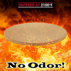 Unicook Pizza Stone for Grill Oven, 15 Inch Round Baking Stone, Heavy Duty Cordierite Bread Cooking Pan, Thermal Shock Resistant, Ideal for Making Crisp Crust Pizza, Bread and More, Includes Scraper