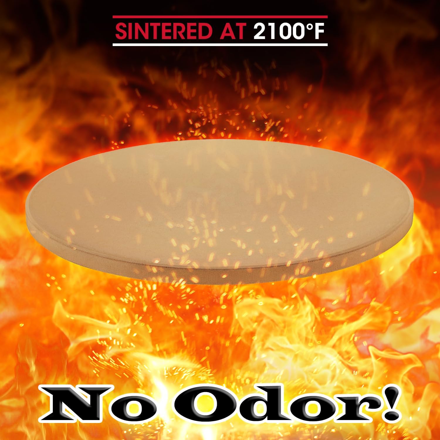 Unicook Round Pizza Stone 10.25 Inch, Small Bread Baking Stone for Oven Grill, Perfect Size for Baking Crisp Crust Personal Pizza, Bread, Cookies and More