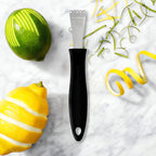 Channel Knife Lemon Peeler Zester-Garnish for Cocktail Mixers- Triangular, V-Shaped Stainless Steel Professional Grade Bar Tool-Fruit Peeler Zester (Peeler B)