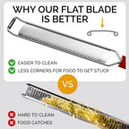 DESIGNED BY CHEFS ~ Premium Lemon Zester Grater With Perfectly Angled Teeth ~ Ideal for Citrus, Parmesan Cheese, Garlic, Vegetables and Fruits
