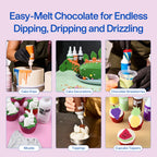 Colour Mill Chocolate Drip Easy-Melt Drizzle for Desserts, 125 Grams Orange