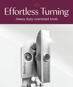 Premium Multifunctional Magnetic Manual Can Opener and Bottle Opener, Heavy Duty Stainless Steel Sharp Cutting Blade and Oversized Easy Turn Knob, Soft-Touch Handle, Kitchen Use, Mauve