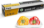 PAMI 24"X2000ft Clear Plastic Cling Wrap for Food, Bulk Commercial Food Wrap with Dispenser, Bpa-Free, Microwave & Freezer Safe