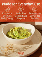 Sweese 4 oz porcelain bowls set of 6 - small dipping, sauce, snack side dish bowls - microwave, dishwasher, oven safe beige