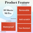 STARLIBOO Removable Colored Labels Stickers, 3X5 Inch Removable Large Label Stickers for Moving Boxes and Storage Bins- Waterproof- Tear Resistant (Red)